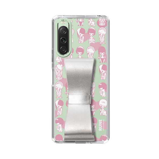 Slim Protection Case - STAND & RING RIBBON Silver［ Rune Naito - RUNE Girl Kids ］