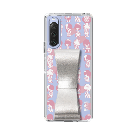 Slim Protection Case - STAND & RING RIBBON Silver［ Rune Naito - RUNE Girl Kids ］