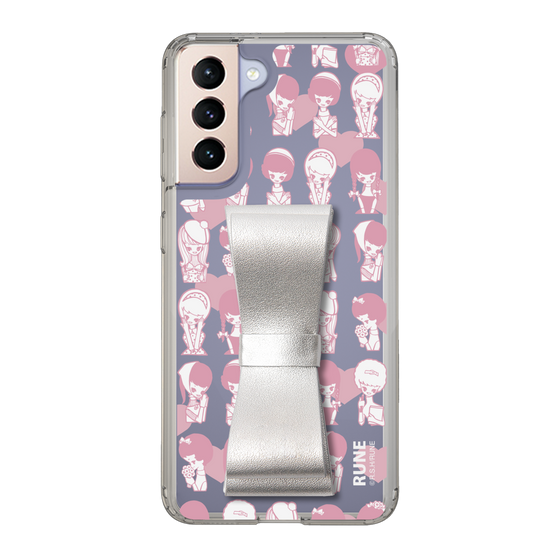 Slim Protection Case - STAND & RING RIBBON Silver［ Rune Naito - RUNE Girl Kids ］
