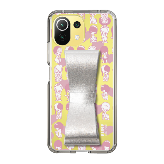 Slim Protection Case - STAND & RING RIBBON Silver［ Rune Naito - RUNE Girl Kids ］