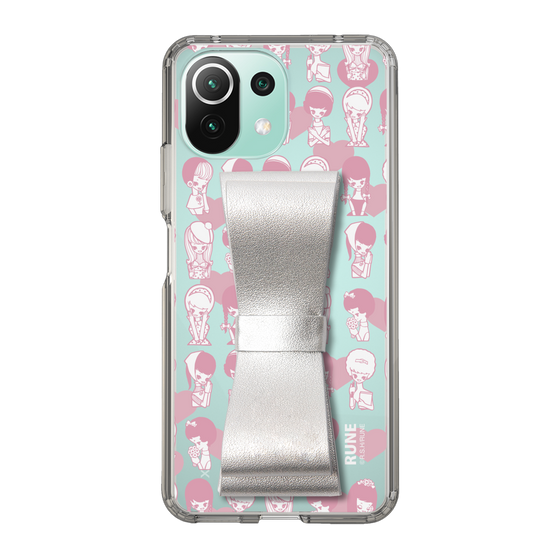 Slim Protection Case - STAND & RING RIBBON Silver［ Rune Naito - RUNE Girl Kids ］