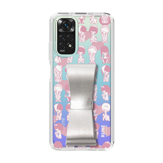 Slim Protection Case - STAND & RING RIBBON Silver［ Rune Naito - RUNE Girl Kids ］