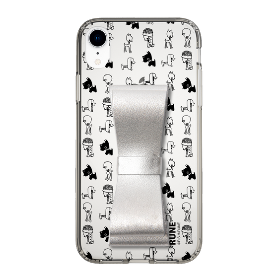Slim Protection Case - STAND & RING RIBBON Silver［ Rune Naito - RUNE Animal Dog ］