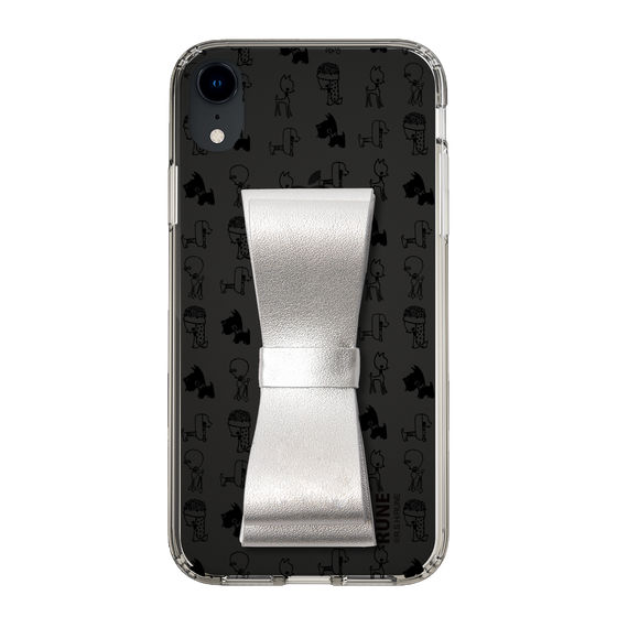 Slim Protection Case - STAND & RING RIBBON Silver［ Rune Naito - RUNE Animal Dog ］