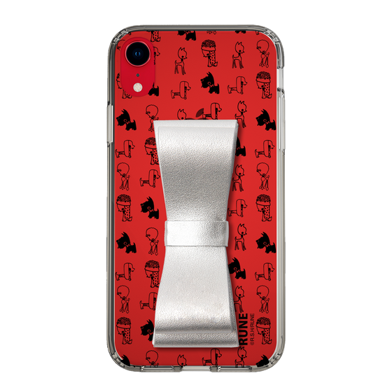Slim Protection Case - STAND & RING RIBBON Silver［ Rune Naito - RUNE Animal Dog ］