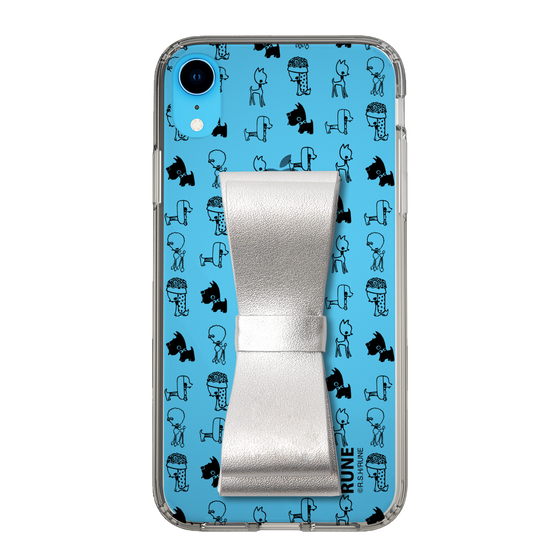 Slim Protection Case - STAND & RING RIBBON Silver［ Rune Naito - RUNE Animal Dog ］