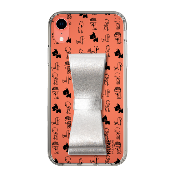 Slim Protection Case - STAND & RING RIBBON Silver［ Rune Naito - RUNE Animal Dog ］