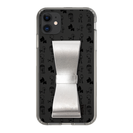 Slim Protection Case - STAND & RING RIBBON Silver［ Rune Naito - RUNE Animal Dog ］