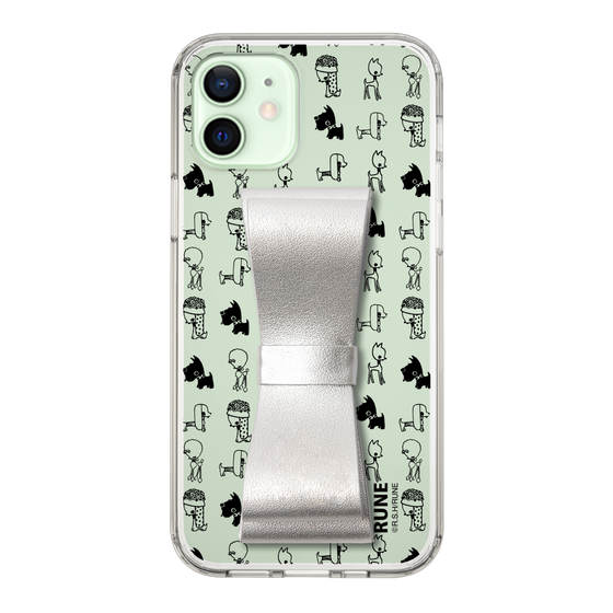 Slim Protection Case - STAND & RING RIBBON Silver［ Rune Naito - RUNE Animal Dog ］