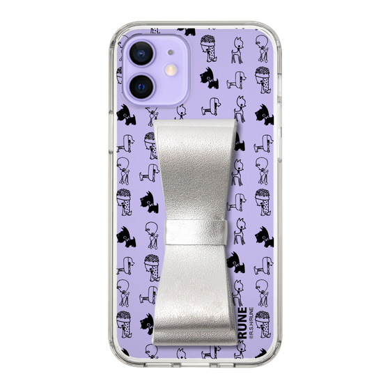 Slim Protection Case - STAND & RING RIBBON Silver［ Rune Naito - RUNE Animal Dog ］