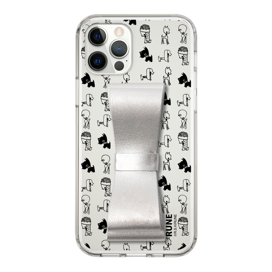 Slim Protection Case - STAND & RING RIBBON Silver［ Rune Naito - RUNE Animal Dog ］