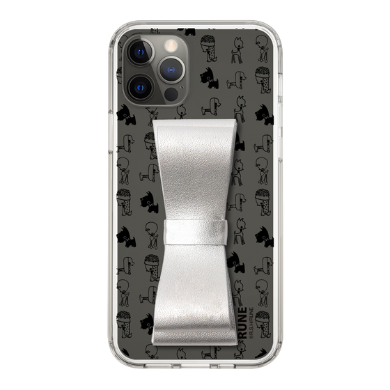 Slim Protection Case - STAND & RING RIBBON Silver［ Rune Naito - RUNE Animal Dog ］