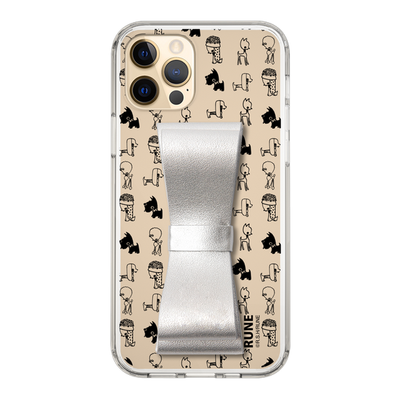 Slim Protection Case - STAND & RING RIBBON Silver［ Rune Naito - RUNE Animal Dog ］