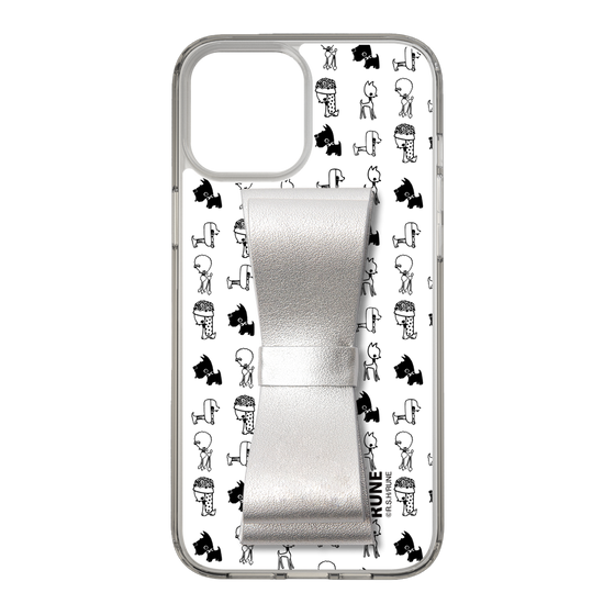 Slim Protection Case - STAND & RING RIBBON Silver［ Rune Naito - RUNE Animal Dog ］