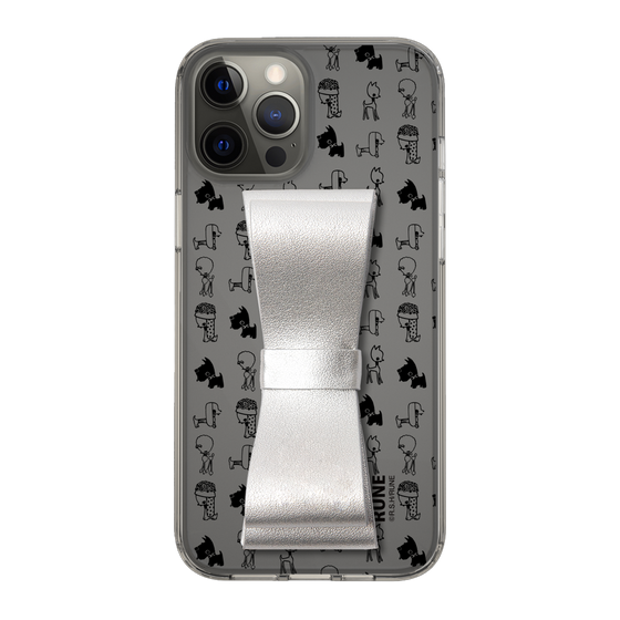 Slim Protection Case - STAND & RING RIBBON Silver［ Rune Naito - RUNE Animal Dog ］