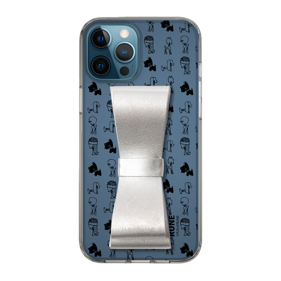 Slim Protection Case - STAND & RING RIBBON Silver［ Rune Naito - RUNE Animal Dog ］
