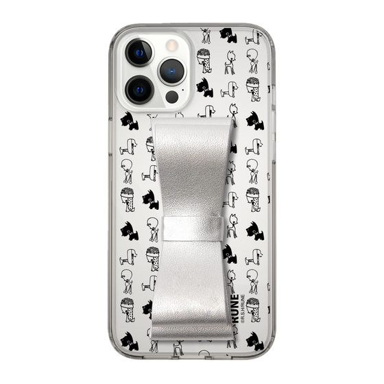 Slim Protection Case - STAND & RING RIBBON Silver［ Rune Naito - RUNE Animal Dog ］