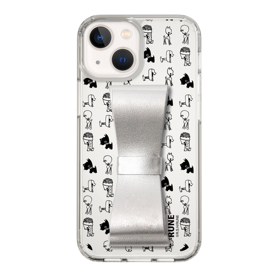 Slim Protection Case - STAND & RING RIBBON Silver［ Rune Naito - RUNE Animal Dog ］