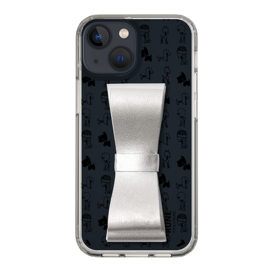 Slim Protection Case - STAND & RING RIBBON Silver［ Rune Naito - RUNE Animal Dog ］