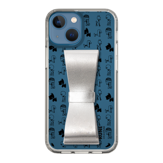 Slim Protection Case - STAND & RING RIBBON Silver［ Rune Naito - RUNE Animal Dog ］