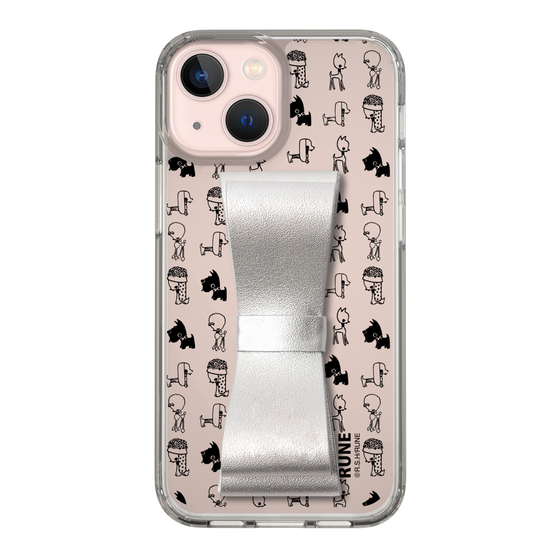 Slim Protection Case - STAND & RING RIBBON Silver［ Rune Naito - RUNE Animal Dog ］