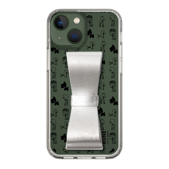 Slim Protection Case - STAND & RING RIBBON Silver［ Rune Naito - RUNE Animal Dog ］