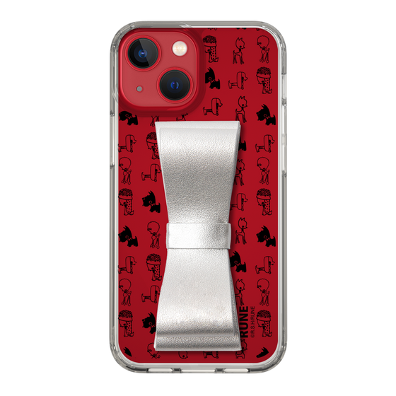 Slim Protection Case - STAND & RING RIBBON Silver［ Rune Naito - RUNE Animal Dog ］