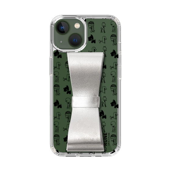 Slim Protection Case - STAND & RING RIBBON Silver［ Rune Naito - RUNE Animal Dog ］