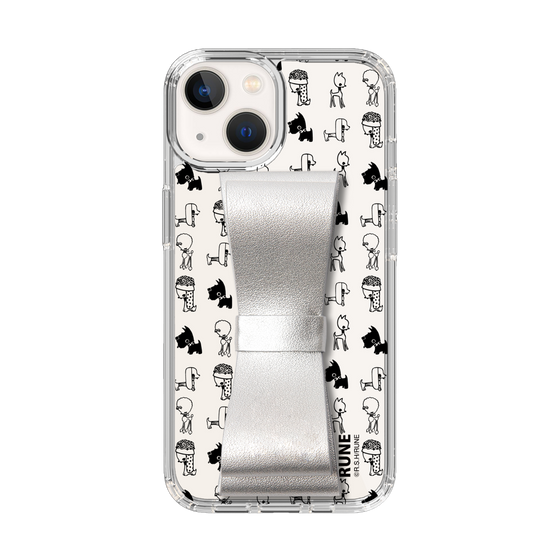 Slim Protection Case - STAND & RING RIBBON Silver［ Rune Naito - RUNE Animal Dog ］