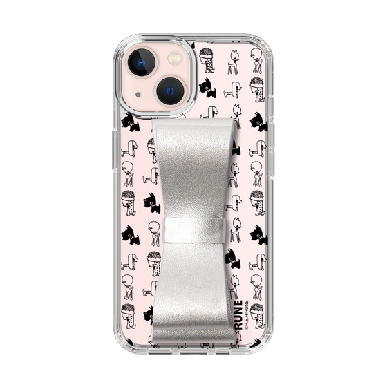 Slim Protection Case - STAND & RING RIBBON Silver［ Rune Naito - RUNE Animal Dog ］
