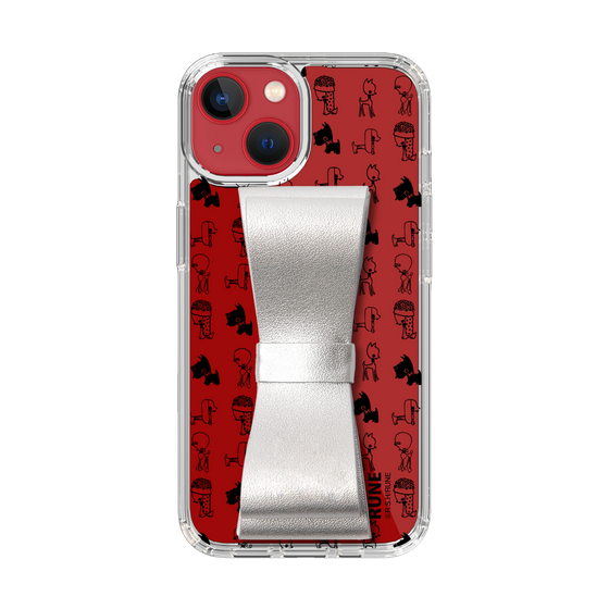 Slim Protection Case - STAND & RING RIBBON Silver［ Rune Naito - RUNE Animal Dog ］