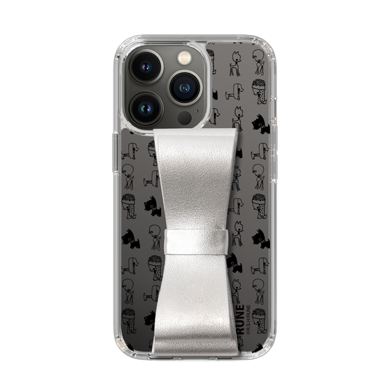 Slim Protection Case - STAND & RING RIBBON Silver［ Rune Naito - RUNE Animal Dog ］