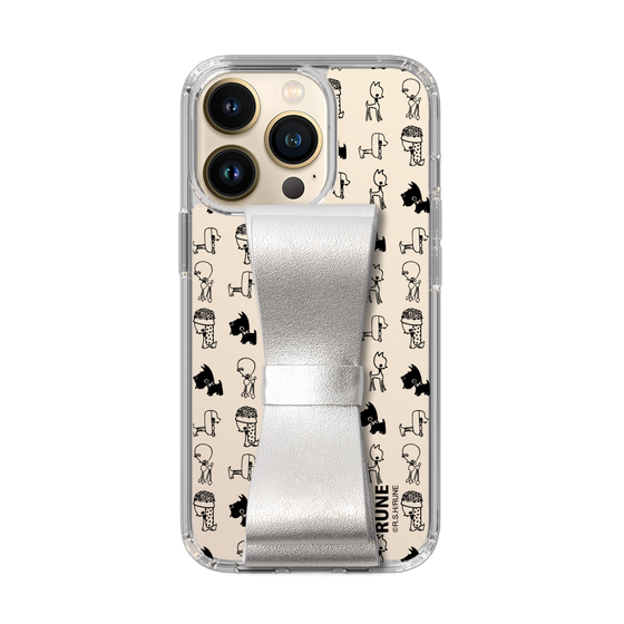 Slim Protection Case - STAND & RING RIBBON Silver［ Rune Naito - RUNE Animal Dog ］