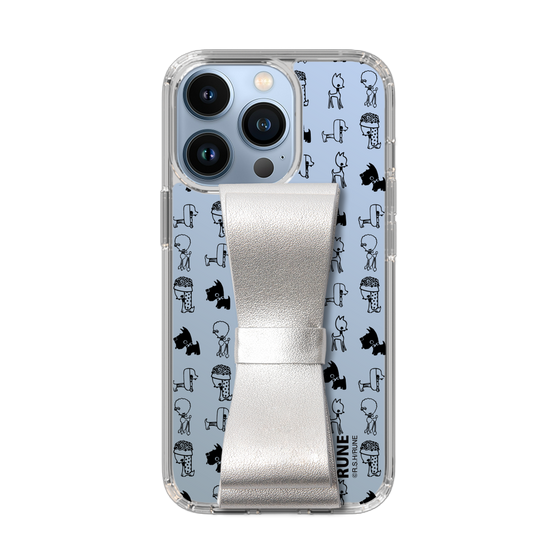Slim Protection Case - STAND & RING RIBBON Silver［ Rune Naito - RUNE Animal Dog ］