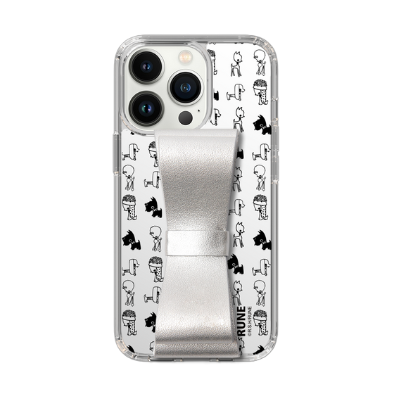 Slim Protection Case - STAND & RING RIBBON Silver［ Rune Naito - RUNE Animal Dog ］