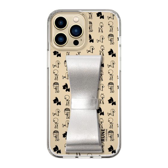 Slim Protection Case - STAND & RING RIBBON Silver［ Rune Naito - RUNE Animal Dog ］