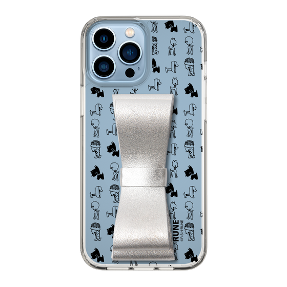 Slim Protection Case - STAND & RING RIBBON Silver［ Rune Naito - RUNE Animal Dog ］