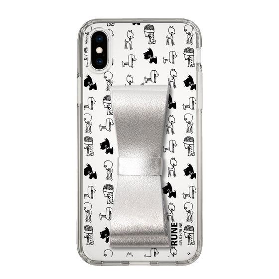Slim Protection Case - STAND & RING RIBBON Silver［ Rune Naito - RUNE Animal Dog ］