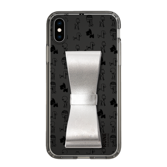 Slim Protection Case - STAND & RING RIBBON Silver［ Rune Naito - RUNE Animal Dog ］
