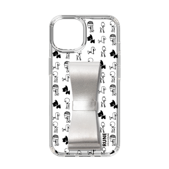Slim Protection Case - STAND & RING RIBBON Silver［ Rune Naito - RUNE Animal Dog ］