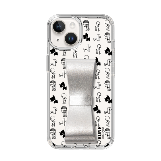 Slim Protection Case - STAND & RING RIBBON Silver［ Rune Naito - RUNE Animal Dog ］