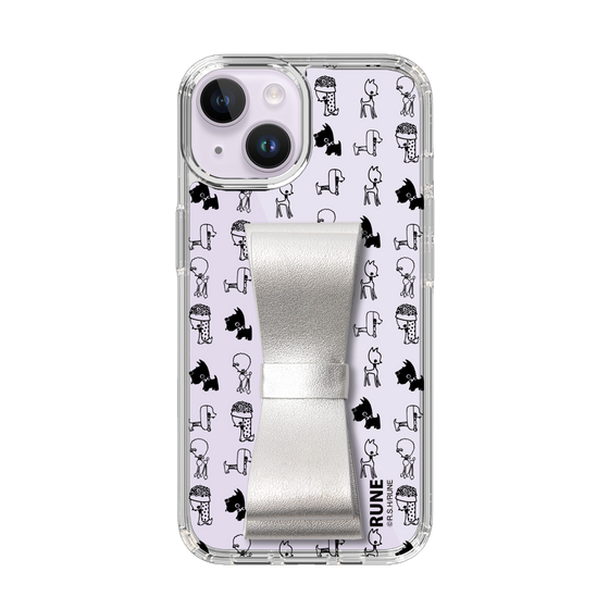 Slim Protection Case - STAND & RING RIBBON Silver［ Rune Naito - RUNE Animal Dog ］