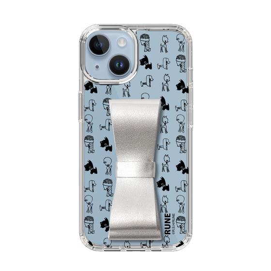 Slim Protection Case - STAND & RING RIBBON Silver［ Rune Naito - RUNE Animal Dog ］