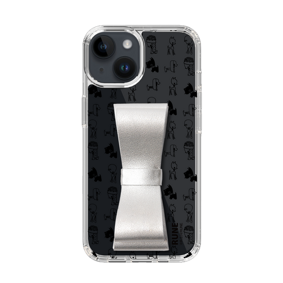 Slim Protection Case - STAND & RING RIBBON Silver［ Rune Naito - RUNE Animal Dog ］