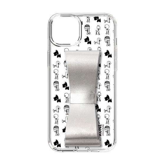 Slim Protection Case - STAND & RING RIBBON Silver［ Rune Naito - RUNE Animal Dog ］