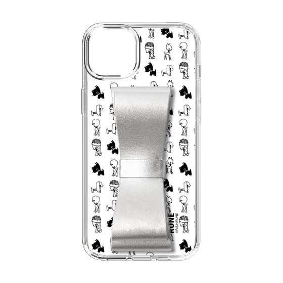 Slim Protection Case - STAND & RING RIBBON Silver［ Rune Naito - RUNE Animal Dog ］