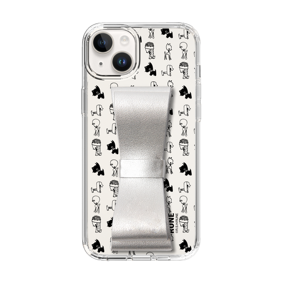 Slim Protection Case - STAND & RING RIBBON Silver［ Rune Naito - RUNE Animal Dog ］