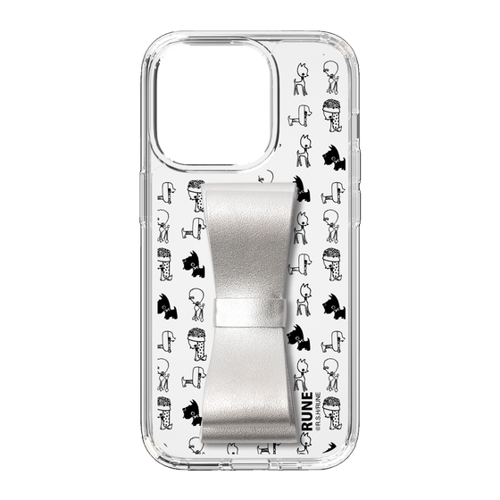 Slim Protection Case - STAND & RING RIBBON Silver［ Rune Naito - RUNE Animal Dog ］