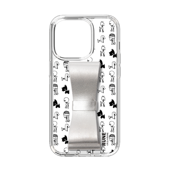 Slim Protection Case - STAND & RING RIBBON Silver［ Rune Naito - RUNE Animal Dog ］