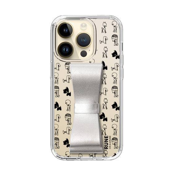 Slim Protection Case - STAND & RING RIBBON Silver［ Rune Naito - RUNE Animal Dog ］
